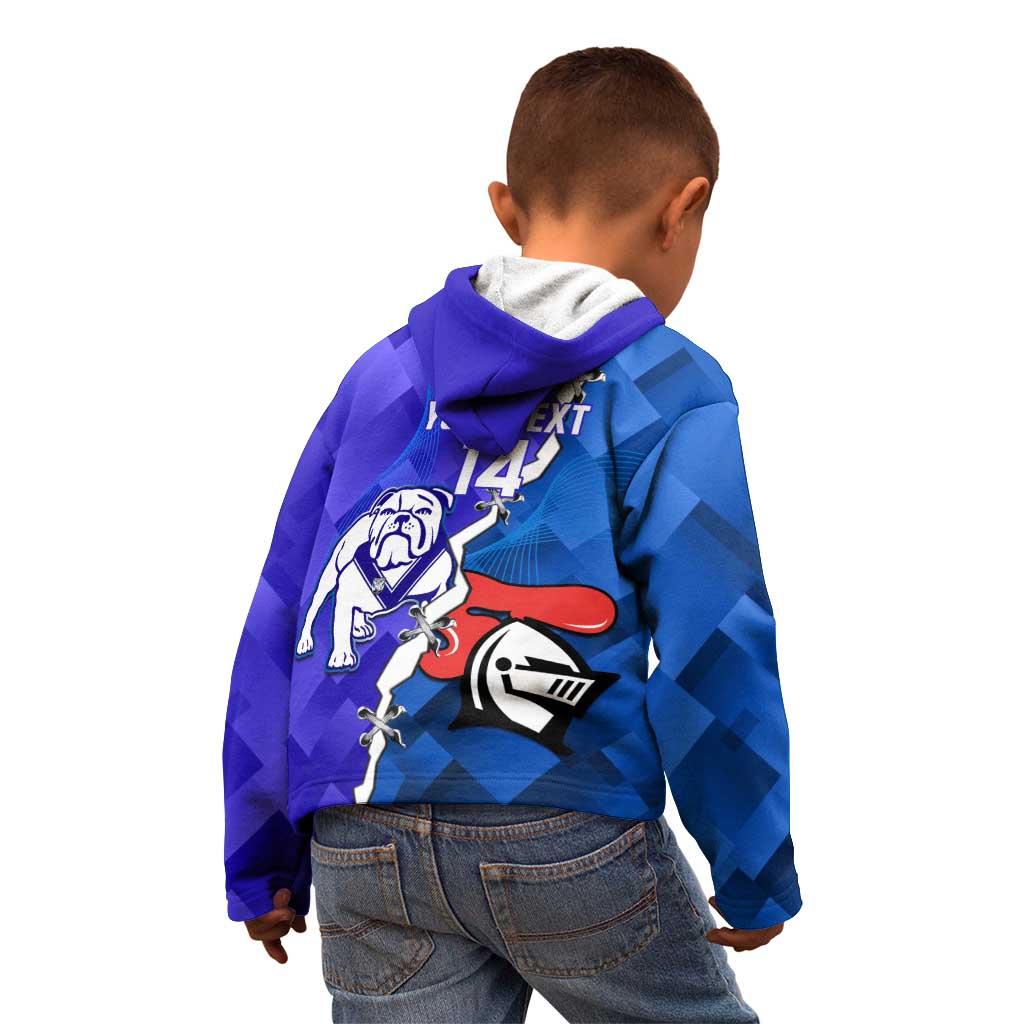 Custom Bulldogs And Knights Rugby 2025 Kid Hoodie Dynamic Style - Vibe Hoodie Shop