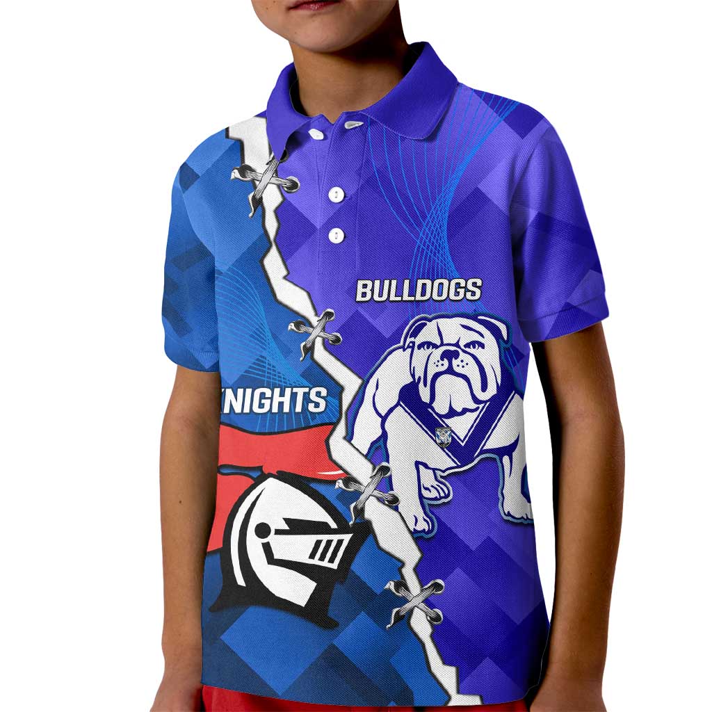 Custom Bulldogs And Knights Rugby 2025 Kid Polo Shirt Dynamic Style - Vibe Hoodie Shop