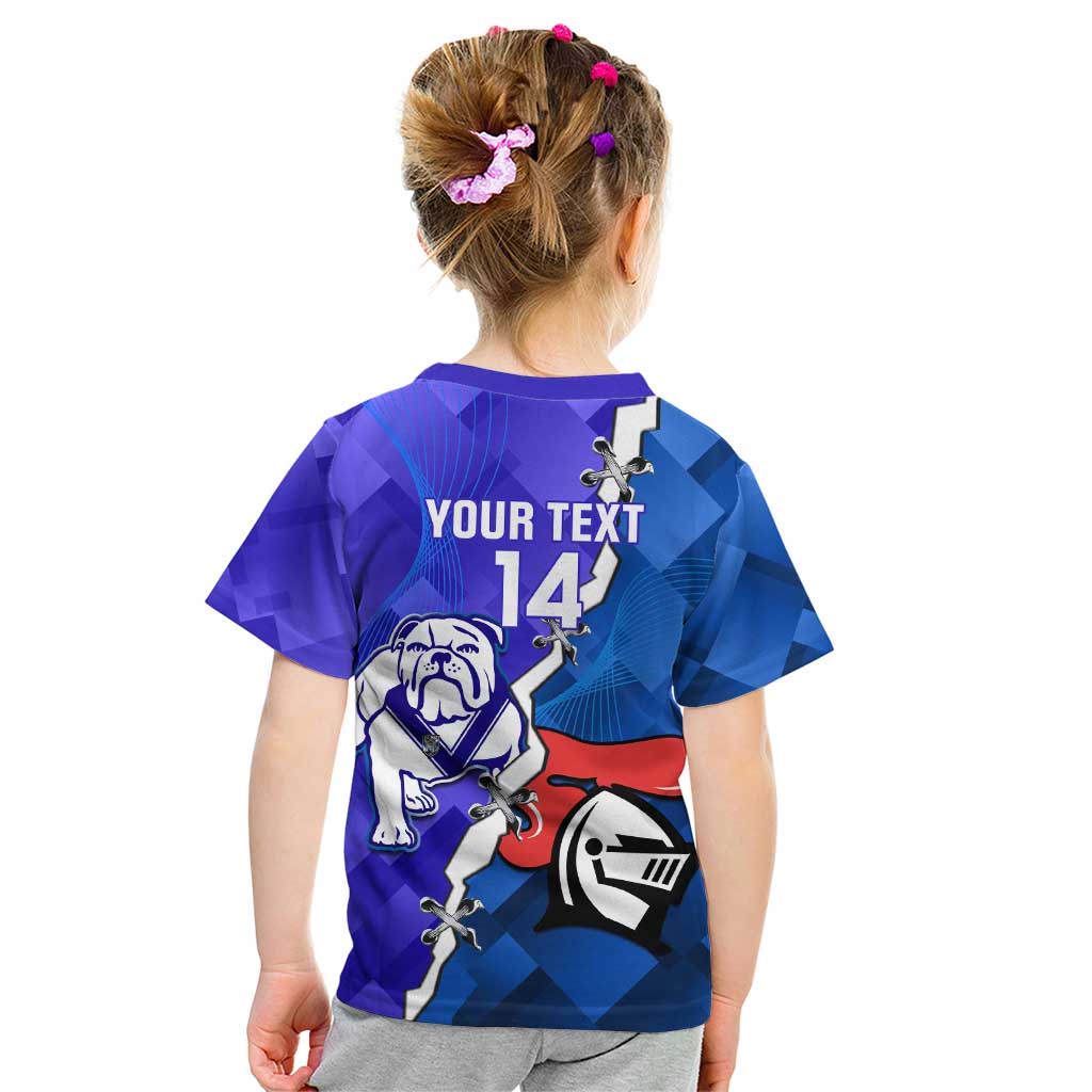 Custom Bulldogs And Knights Rugby 2025 Kid T Shirt Dynamic Style - Vibe Hoodie Shop