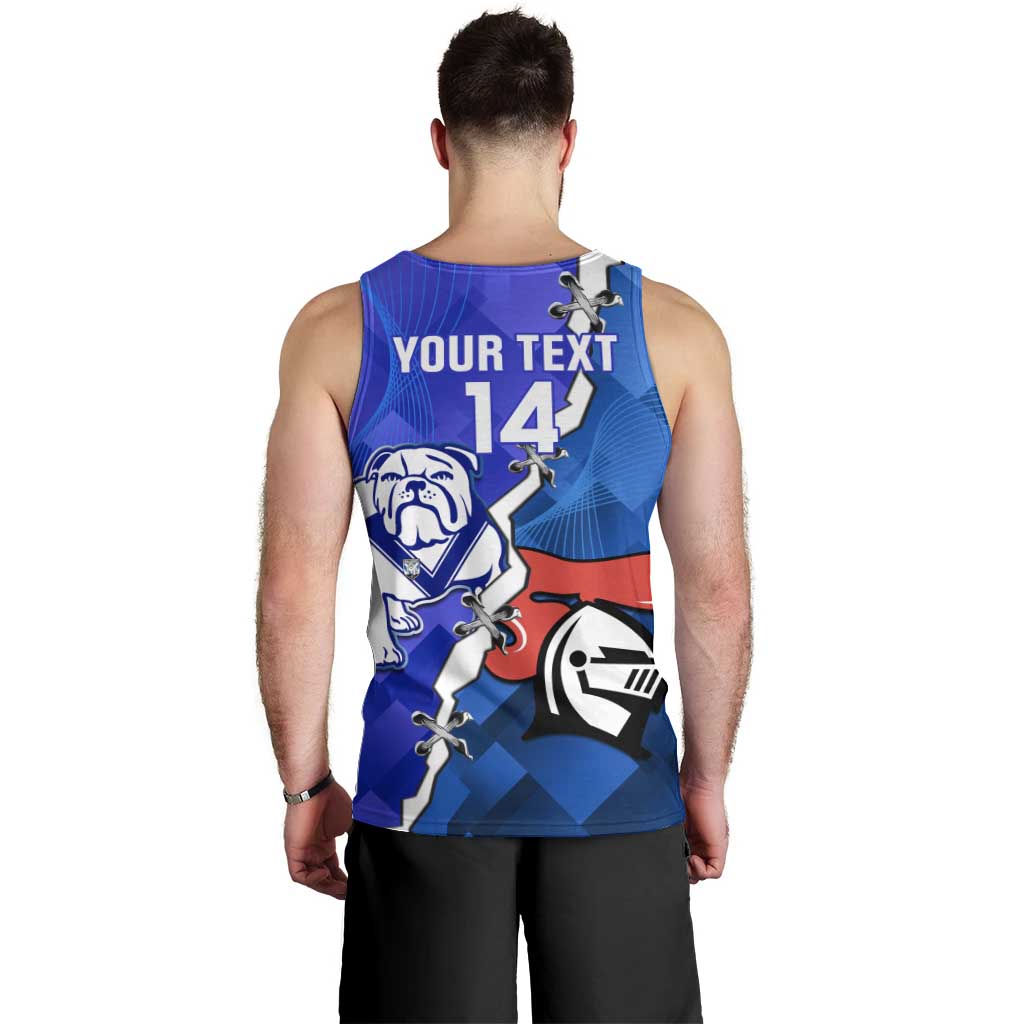 Custom Bulldogs And Knights Rugby 2025 Men Tank Top Dynamic Style - Vibe Hoodie Shop