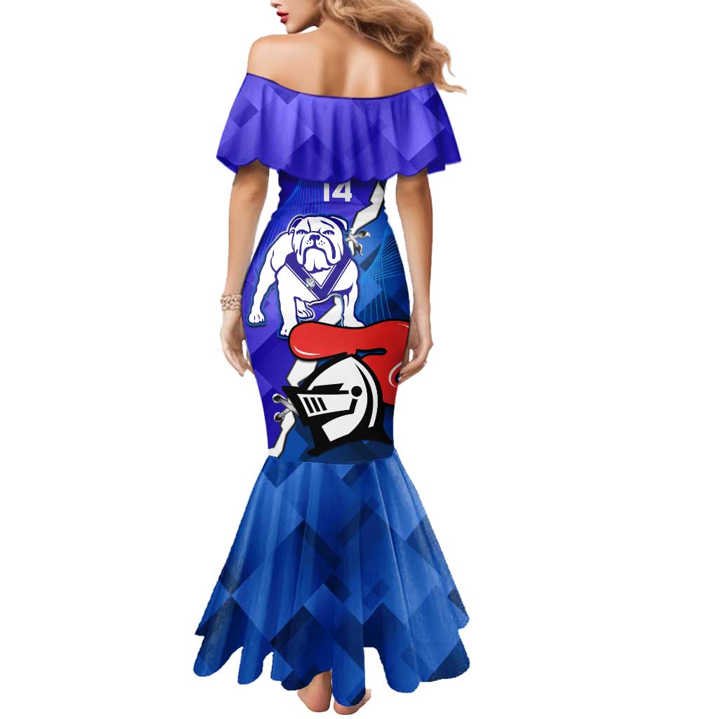 Custom Bulldogs And Knights Rugby 2025 Mermaid Dress Dynamic Style