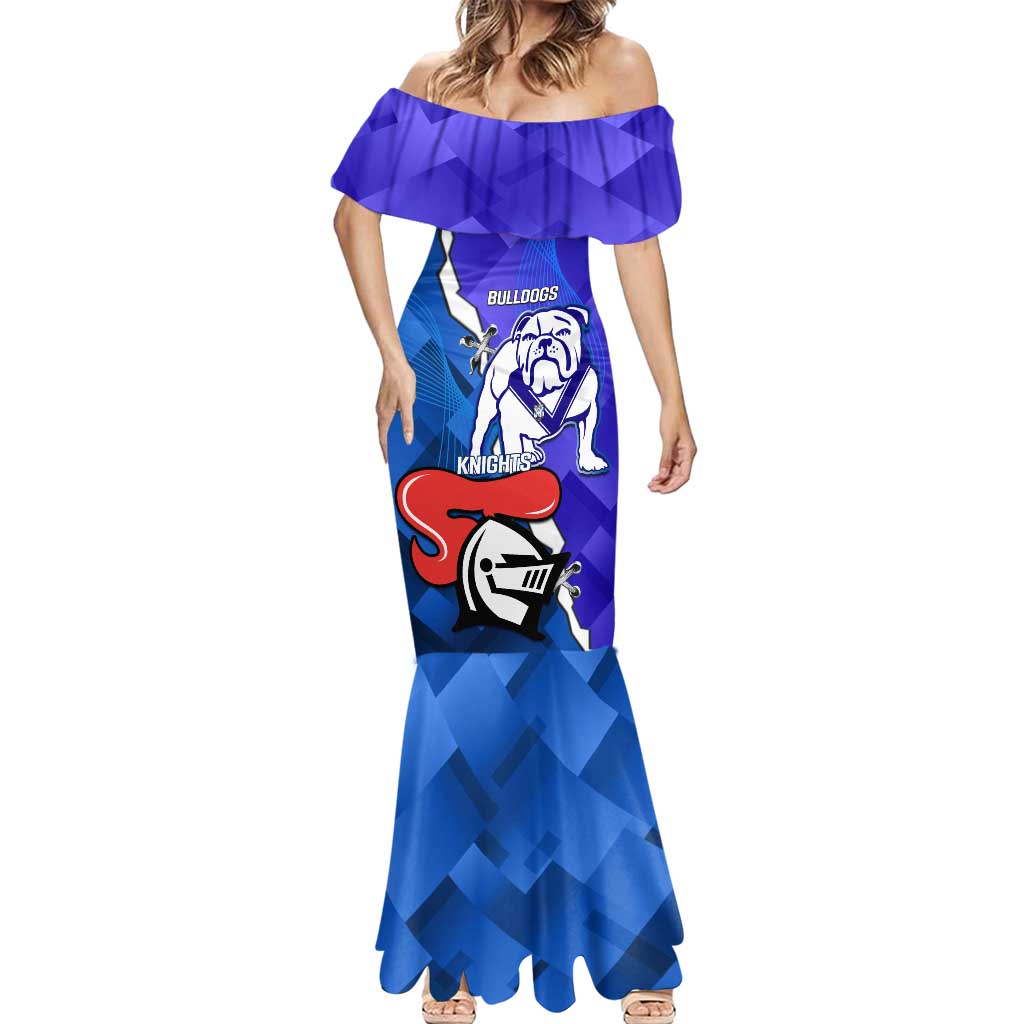 Custom Bulldogs And Knights Rugby 2025 Mermaid Dress Dynamic Style