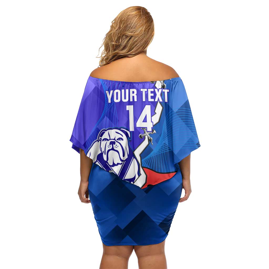 Custom Bulldogs And Knights Rugby 2025 Off Shoulder Short Dress Dynamic Style