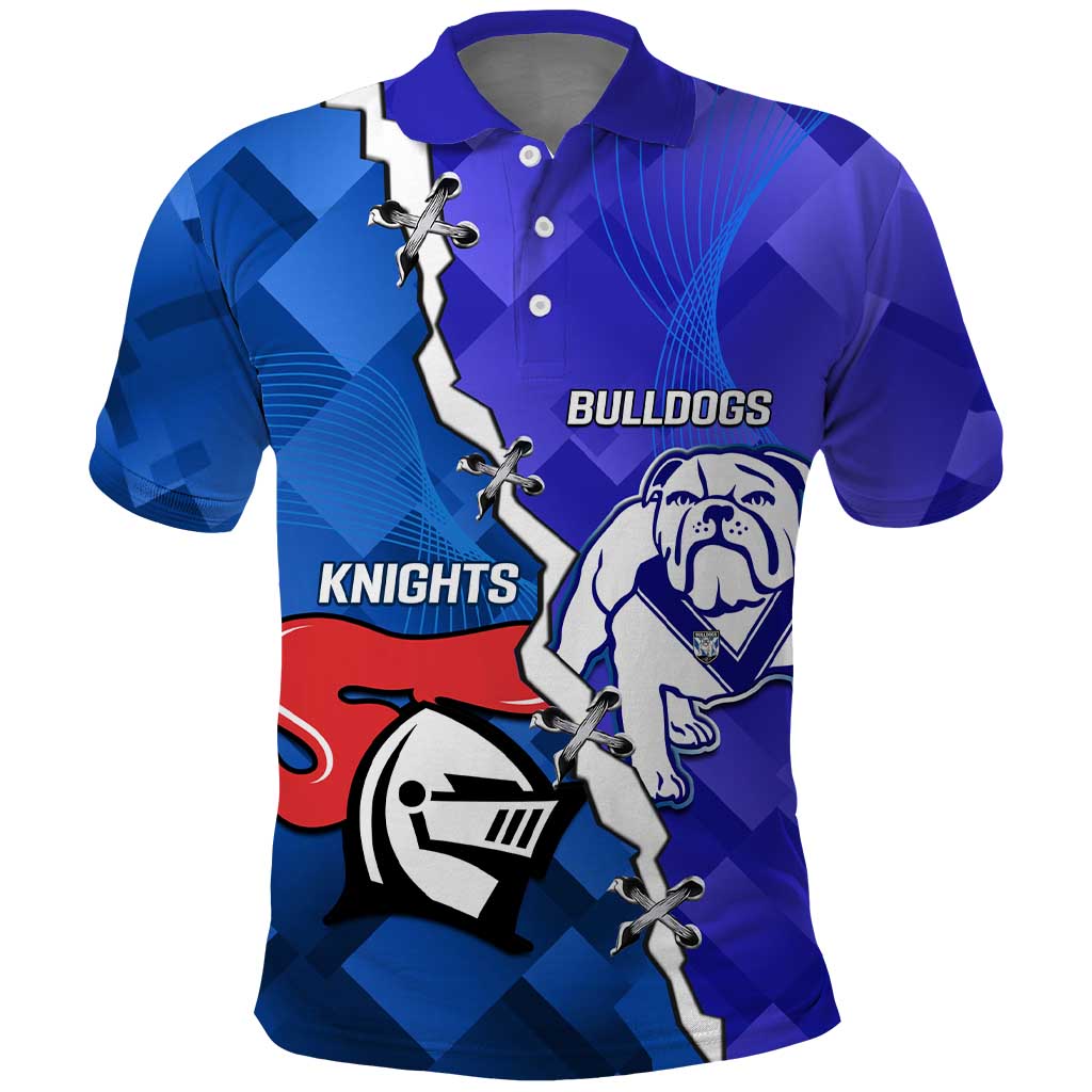 Custom Bulldogs And Knights Rugby 2025 Polo Shirt Dynamic Style - Vibe Hoodie Shop