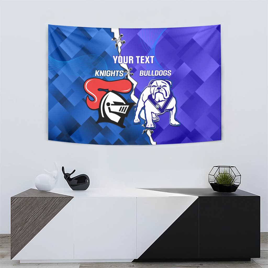 Custom Bulldogs And Knights Rugby 2025 Tapestry Dynamic Style - Vibe Hoodie Shop