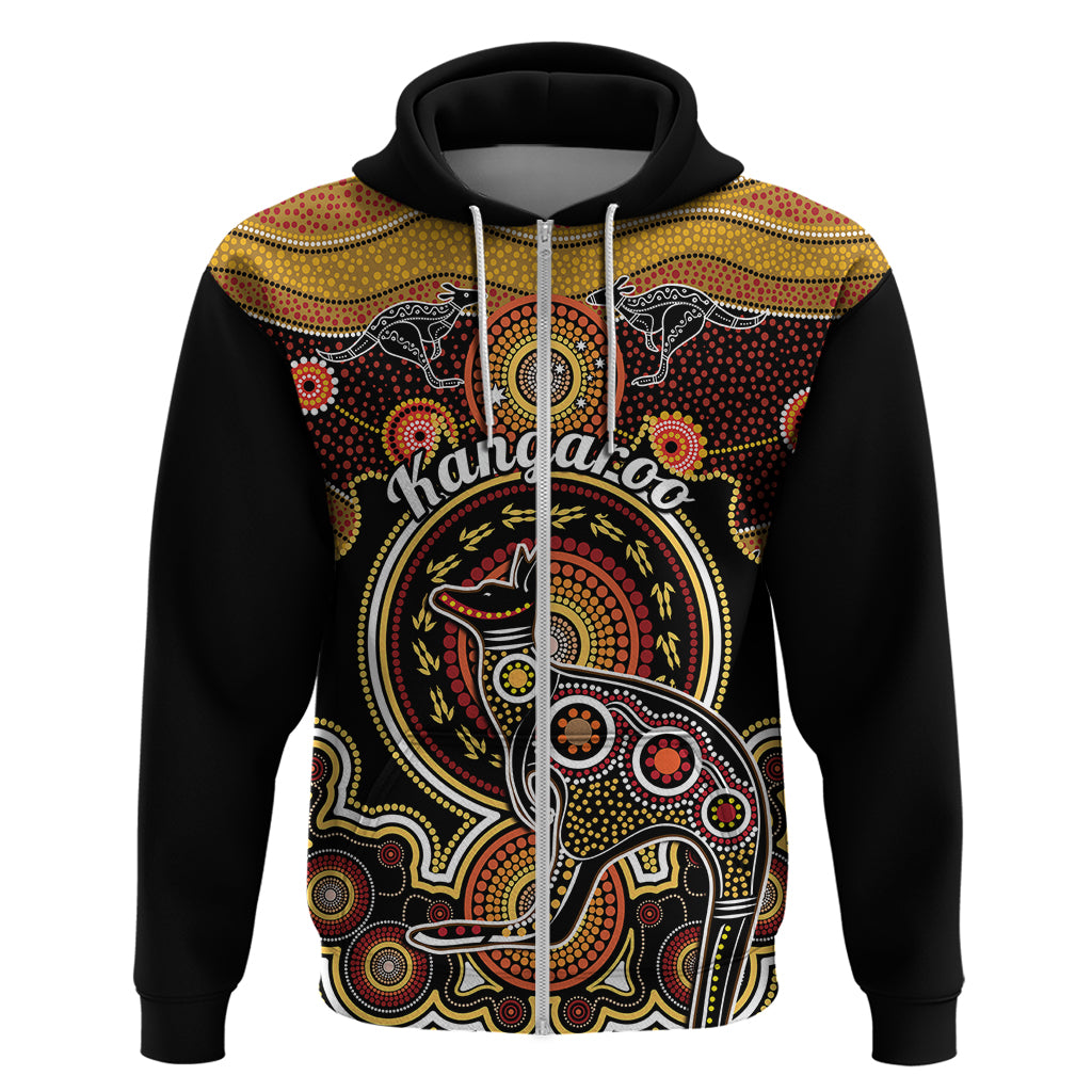 Personalised Australian Astrology Hoodie Aboriginal Kangaroo Zodiac Sign - Vibe Hoodie Shop