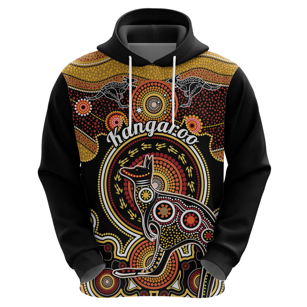 Personalised Australian Astrology Hoodie Aboriginal Kangaroo Zodiac Sign - Vibe Hoodie Shop