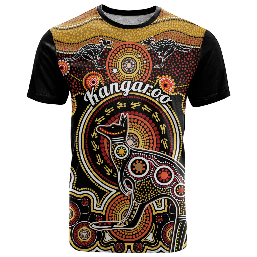 Personalised Australian Astrology T Shirt Aboriginal Kangaroo Zodiac Sign - Vibe Hoodie Shop