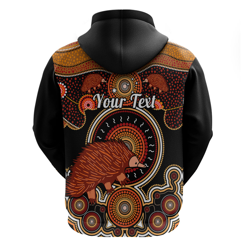 Personalised Australian Astrology Hoodie Aboriginal Echidna Zodiac Sign - Vibe Hoodie Shop