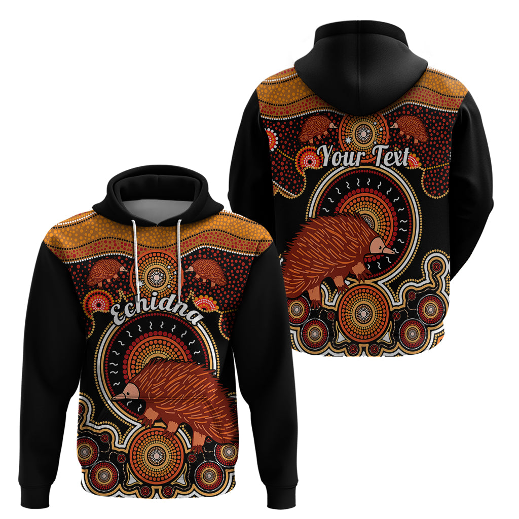 Personalised Australian Astrology Hoodie Aboriginal Echidna Zodiac Sign - Vibe Hoodie Shop