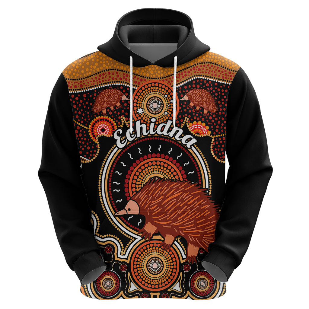 Personalised Australian Astrology Hoodie Aboriginal Echidna Zodiac Sign - Vibe Hoodie Shop