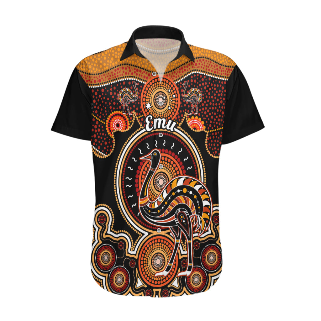 Personalised Australian Astrology Hawaiian Shirt Aboriginal Emu Zodiac Sign - Vibe Hoodie Shop