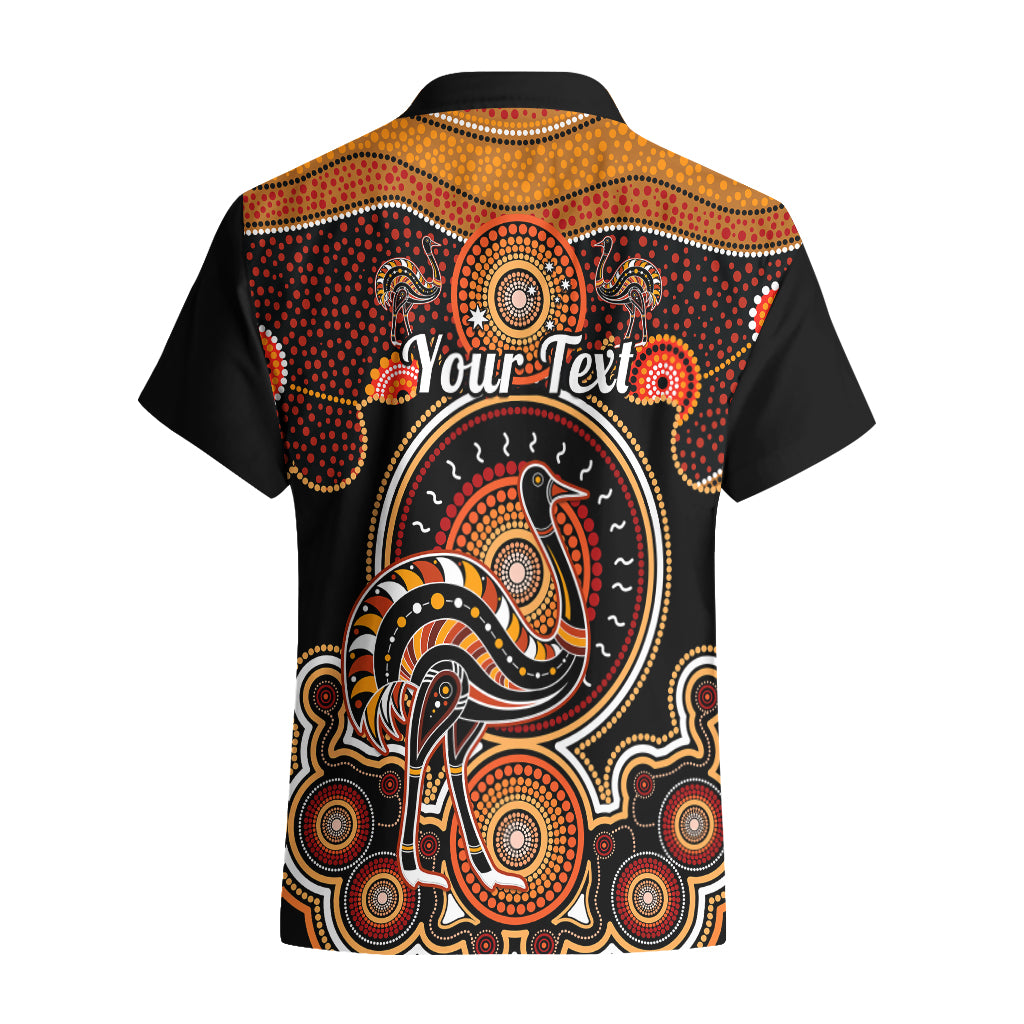 Personalised Australian Astrology Hawaiian Shirt Aboriginal Emu Zodiac Sign - Vibe Hoodie Shop