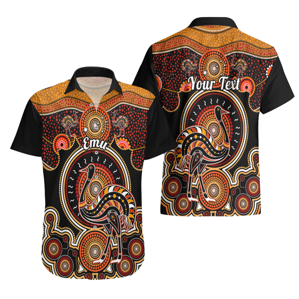 Personalised Australian Astrology Hawaiian Shirt Aboriginal Emu Zodiac Sign - Vibe Hoodie Shop
