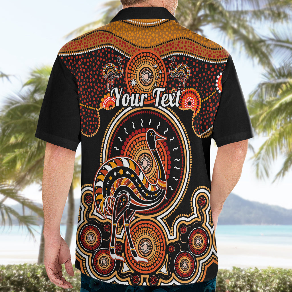 Personalised Australian Astrology Hawaiian Shirt Aboriginal Emu Zodiac Sign - Vibe Hoodie Shop