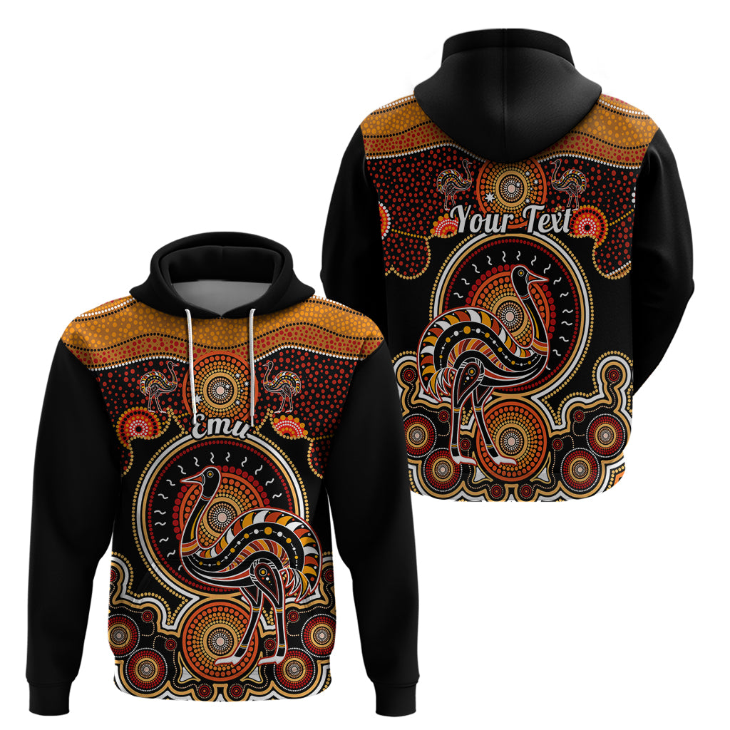 Personalised Australian Astrology Hoodie Aboriginal Emu Zodiac Sign - Vibe Hoodie Shop