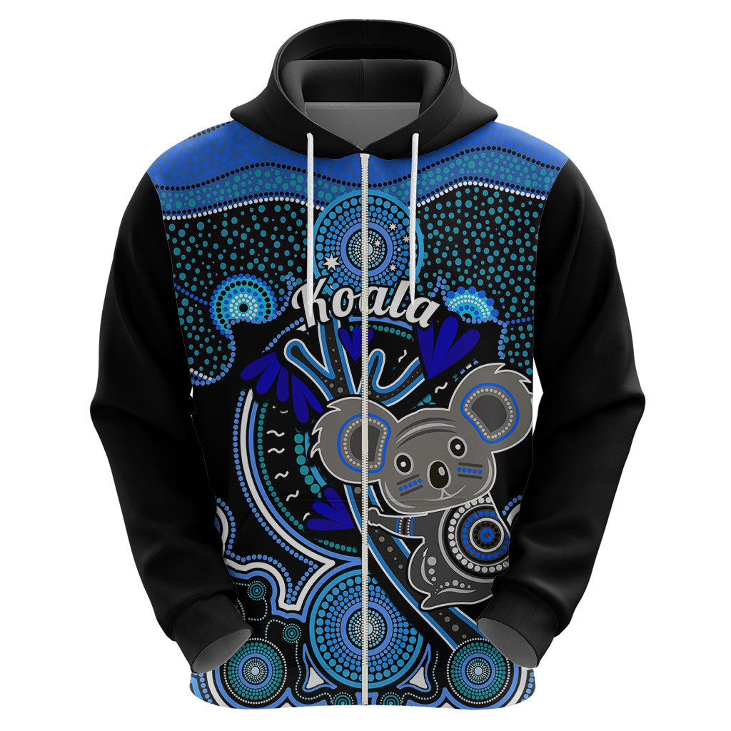 Personalised Australian Astrology Hoodie Aboriginal Koala Zodiac Sign - Vibe Hoodie Shop
