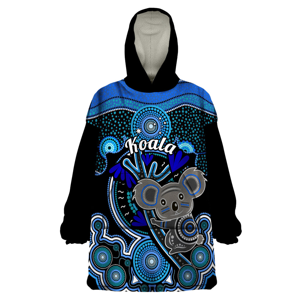 Personalised Australian Astrology Wearable Blanket Hoodie Aboriginal Koala Zodiac Sign - Vibe Hoodie Shop