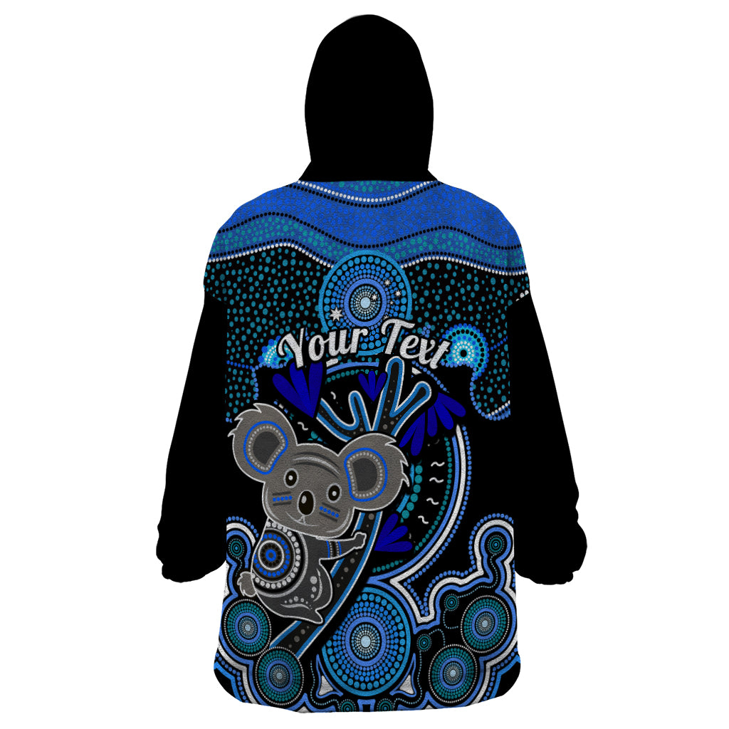 Personalised Australian Astrology Wearable Blanket Hoodie Aboriginal Koala Zodiac Sign - Vibe Hoodie Shop