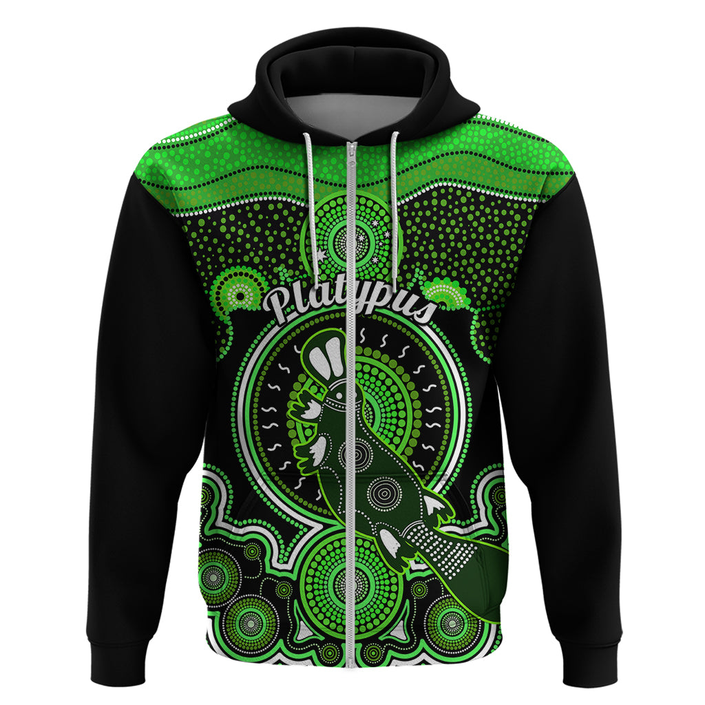 Personalised Australian Astrology Hoodie Aboriginal Platypus Zodiac Sign - Vibe Hoodie Shop