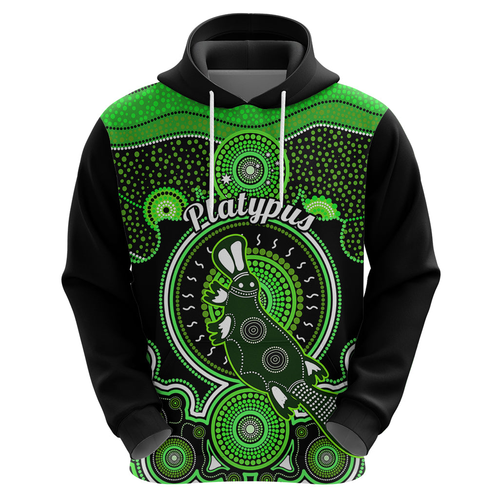 Personalised Australian Astrology Hoodie Aboriginal Platypus Zodiac Sign - Vibe Hoodie Shop