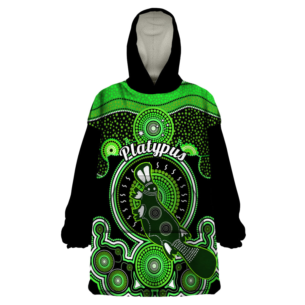 Personalised Australian Astrology Wearable Blanket Hoodie Aboriginal Platypus Zodiac Sign - Vibe Hoodie Shop