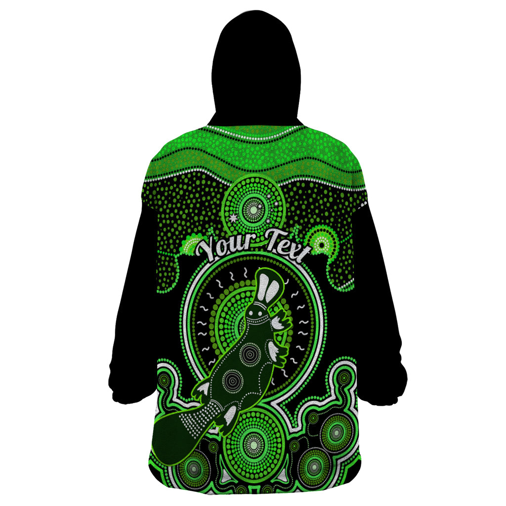 Personalised Australian Astrology Wearable Blanket Hoodie Aboriginal Platypus Zodiac Sign - Vibe Hoodie Shop