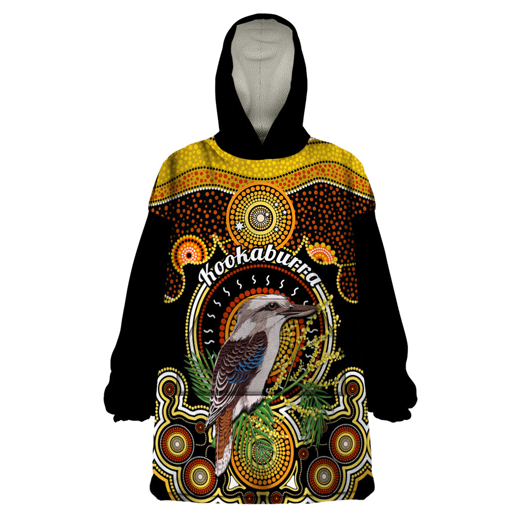 Personalised Australian Astrology Wearable Blanket Hoodie Aboriginal Kookaburra Zodiac Sign - Vibe Hoodie Shop