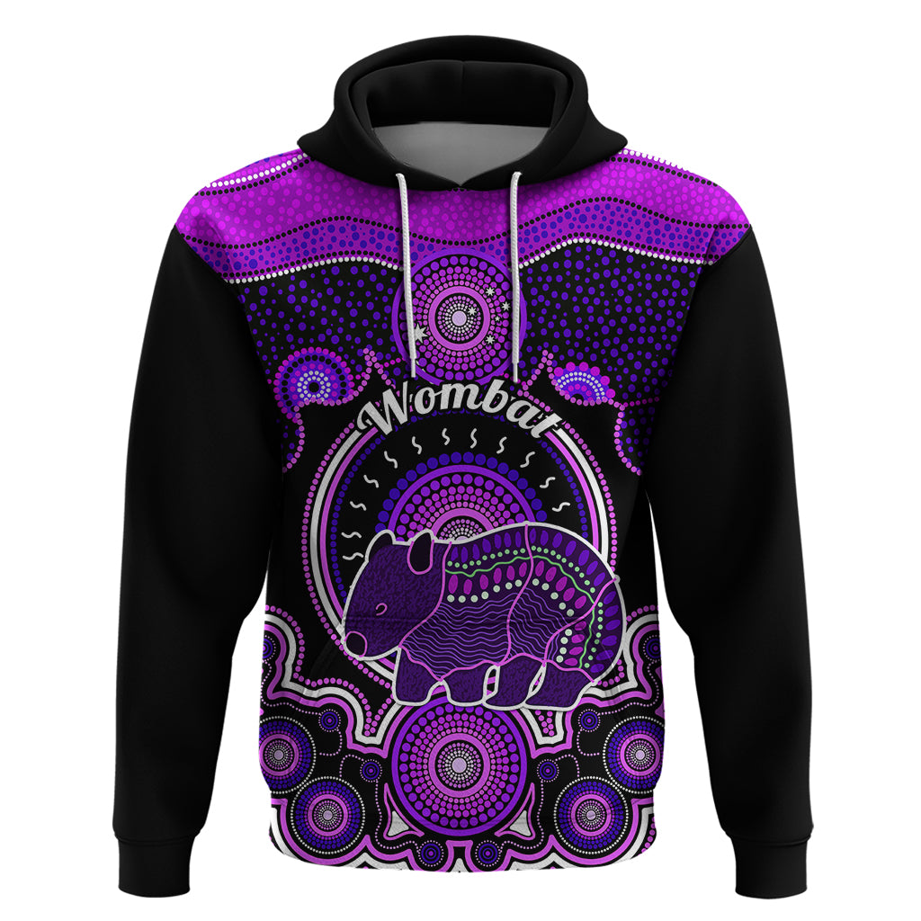 Personalised Australian Astrology Hoodie Aboriginal Wombat Zodiac Sign - Vibe Hoodie Shop