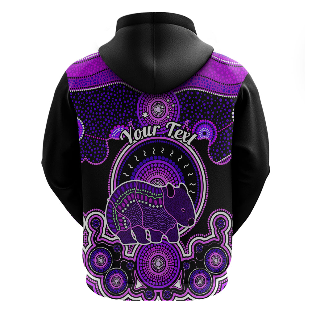Personalised Australian Astrology Hoodie Aboriginal Wombat Zodiac Sign - Vibe Hoodie Shop