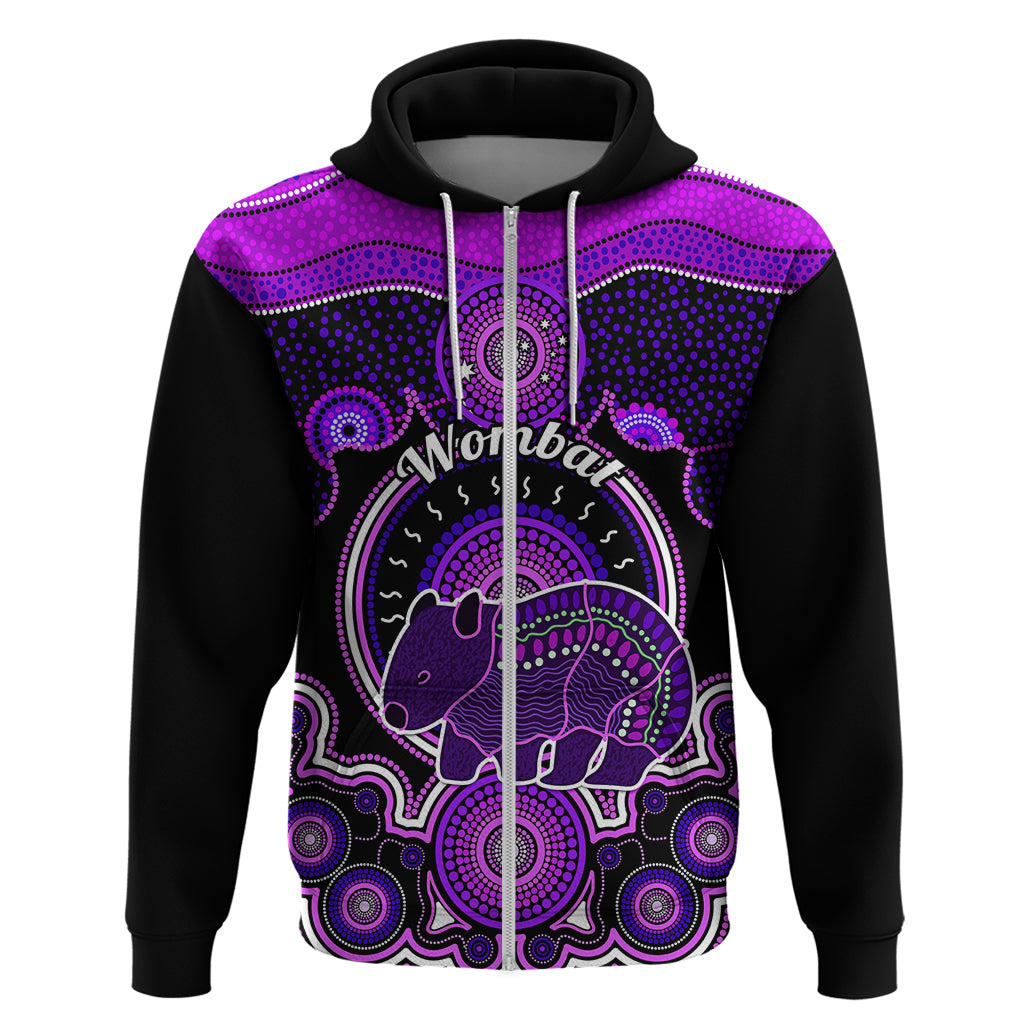 Personalised Australian Astrology Hoodie Aboriginal Wombat Zodiac Sign - Vibe Hoodie Shop