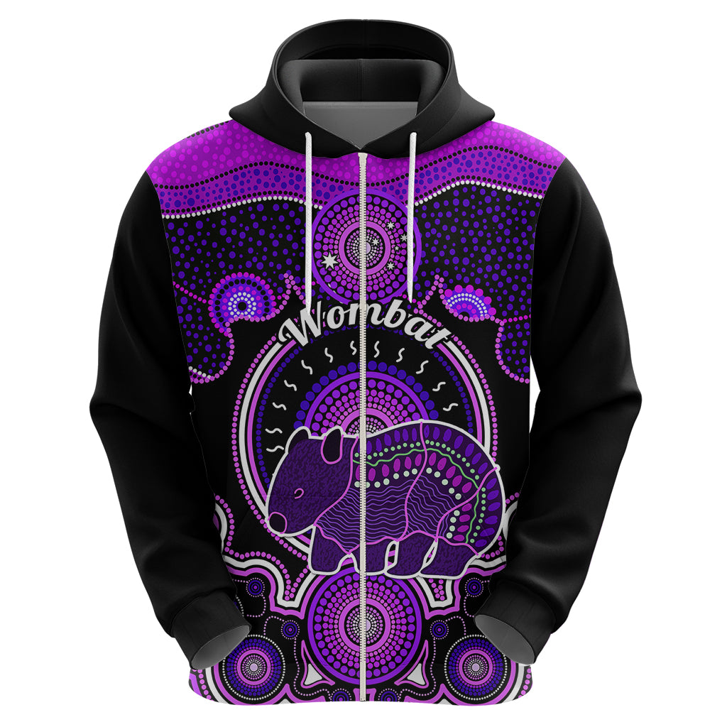 Personalised Australian Astrology Hoodie Aboriginal Wombat Zodiac Sign - Vibe Hoodie Shop