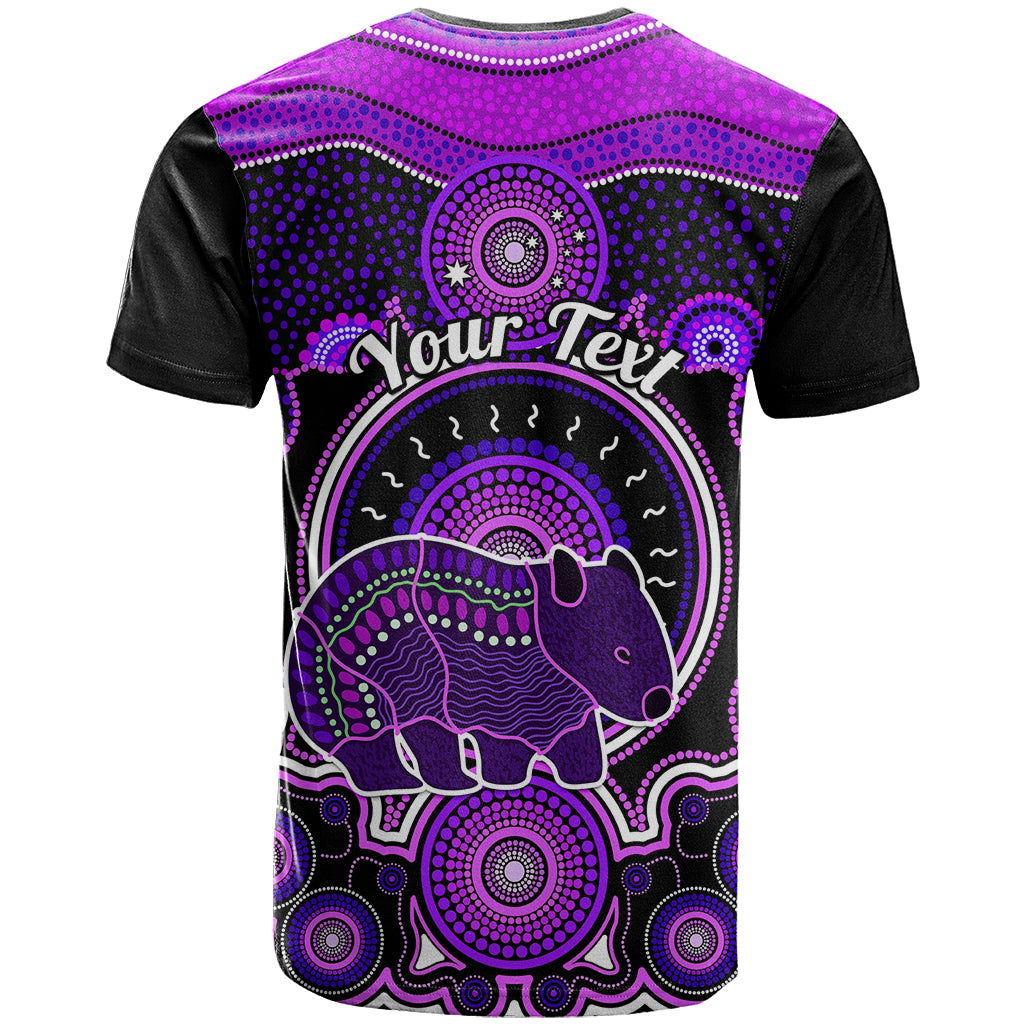 Personalised Australian Astrology T Shirt Aboriginal Wombat Zodiac Sign - Vibe Hoodie Shop