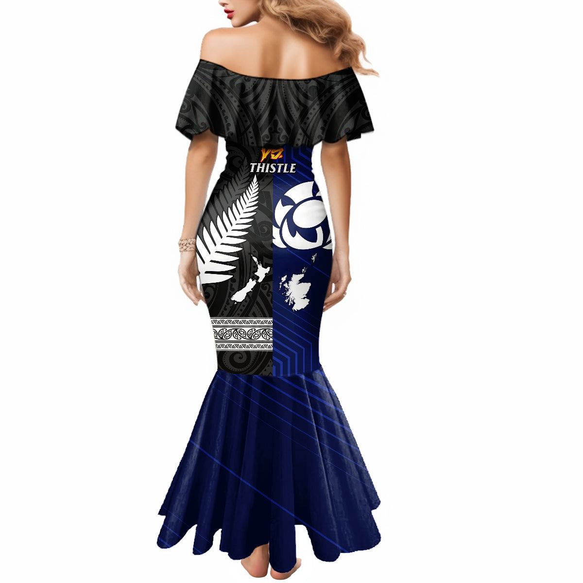 new-zealand-and-scotland-rugby-mermaid-dress-all-black-maori-with-thistle-together