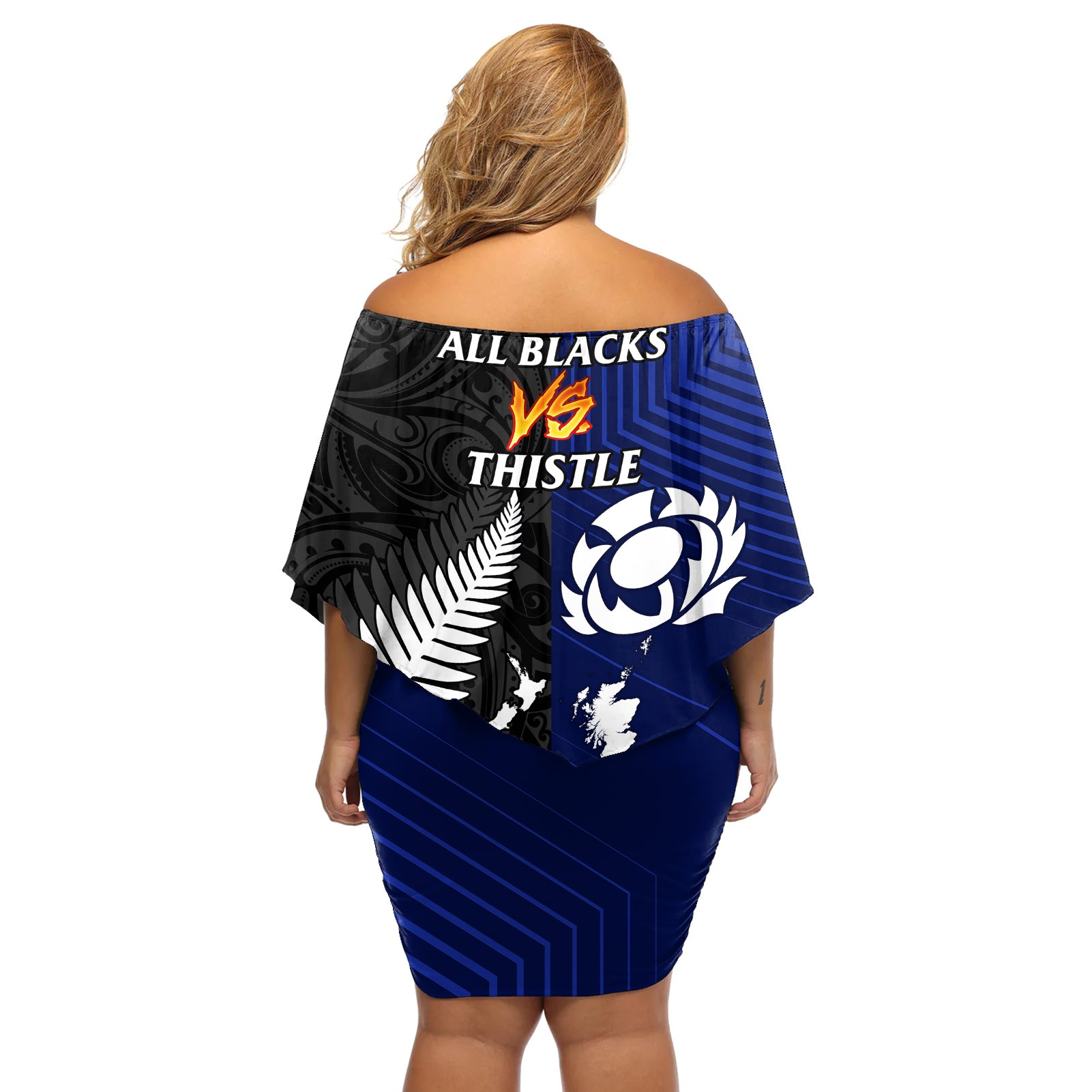 new-zealand-and-scotland-rugby-off-shoulder-short-dress-all-black-maori-with-thistle-together