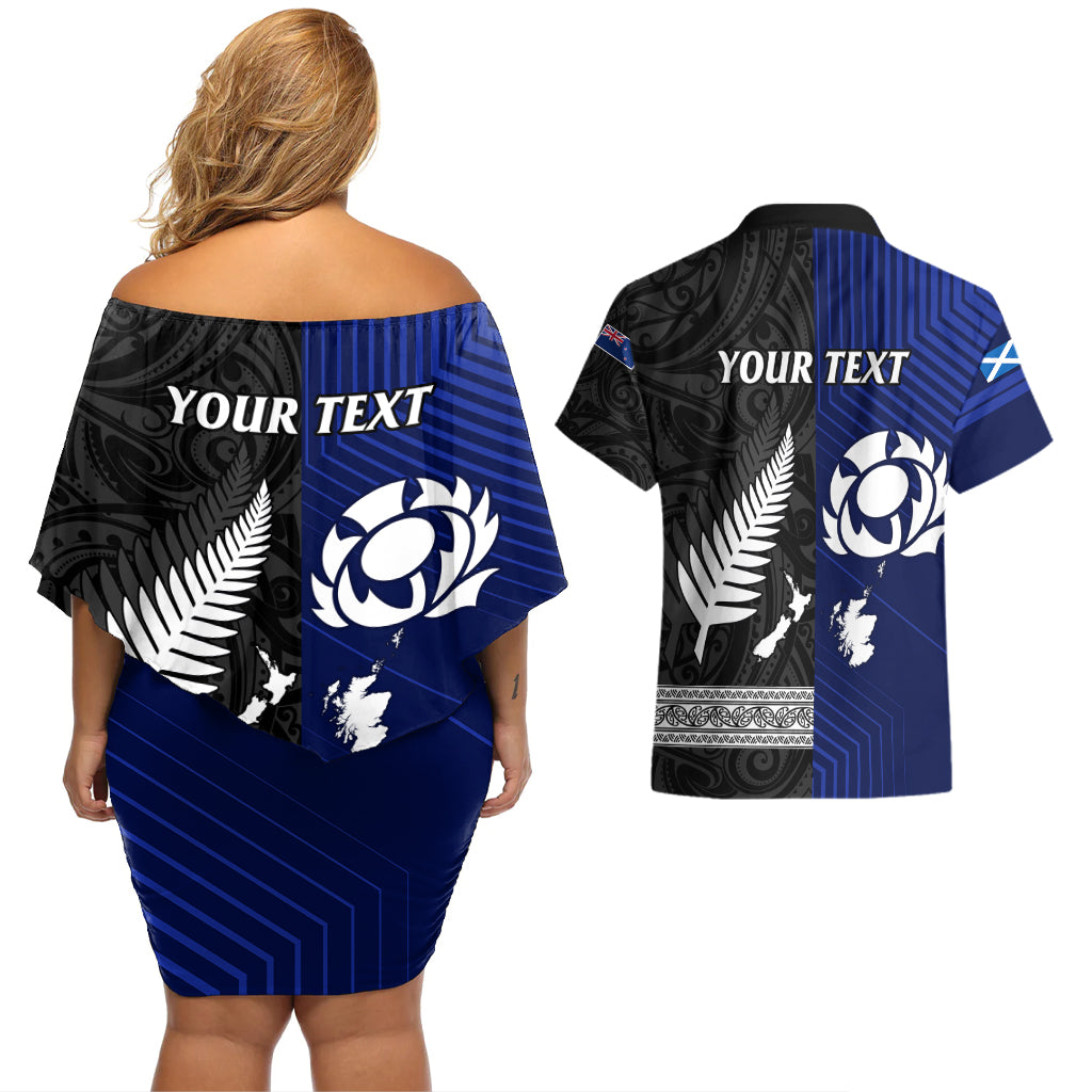 personalised-new-zealand-and-scotland-rugby-couples-matching-off-shoulder-short-dress-and-hawaiian-shirt-all-black-maori-with-thistle-together