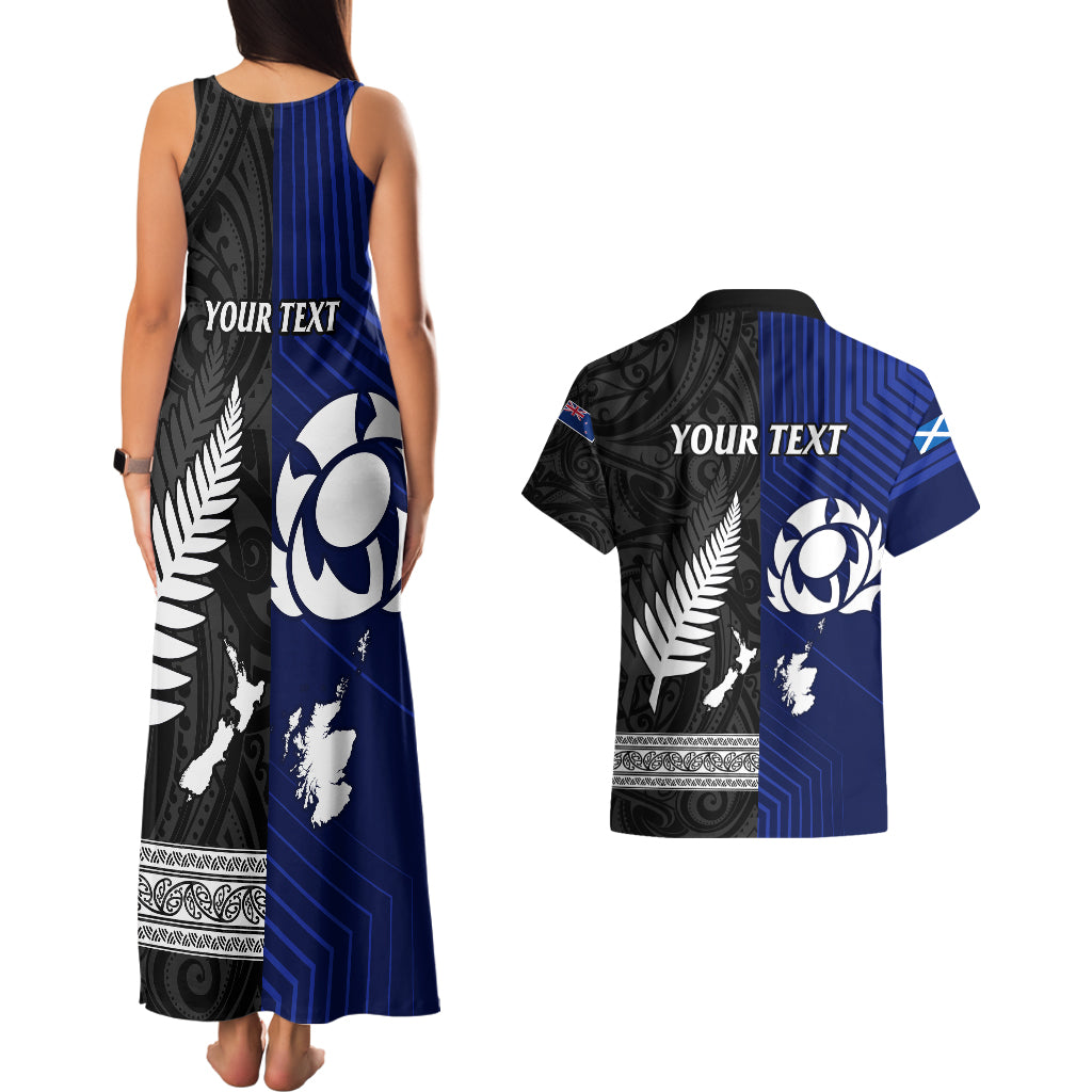 personalised-new-zealand-and-scotland-rugby-couples-matching-tank-maxi-dress-and-hawaiian-shirt-all-black-maori-with-thistle-together