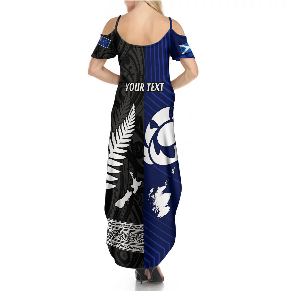 personalised-new-zealand-and-scotland-rugby-summer-maxi-dress-all-black-maori-with-thistle-together