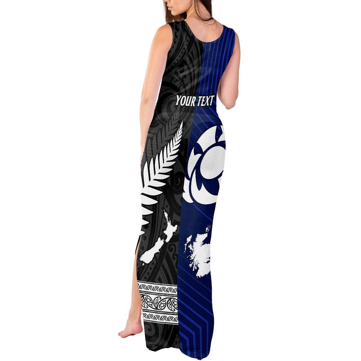 personalised-new-zealand-and-scotland-rugby-tank-maxi-dress-all-black-maori-with-thistle-together