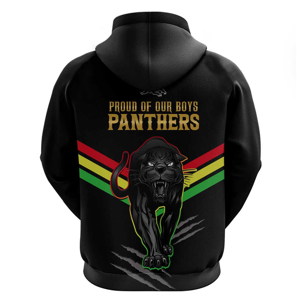 NRL Panthers Hoodie Premiers 2023 Three Peat Proud Of Our Boys Black - Vibe Hoodie Shop