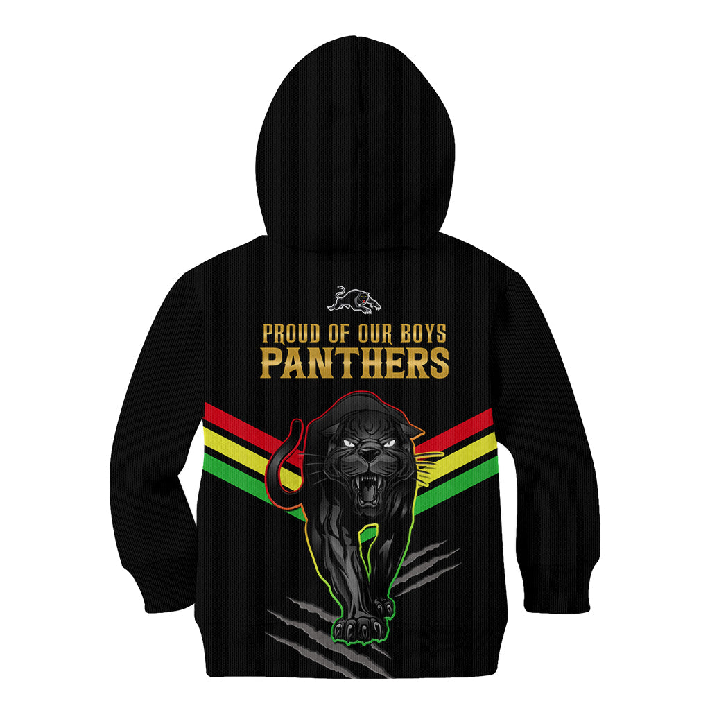 NRL Panthers Kid Hoodie Premiers 2023 Three Peat Proud Of Our Boys Black - Vibe Hoodie Shop