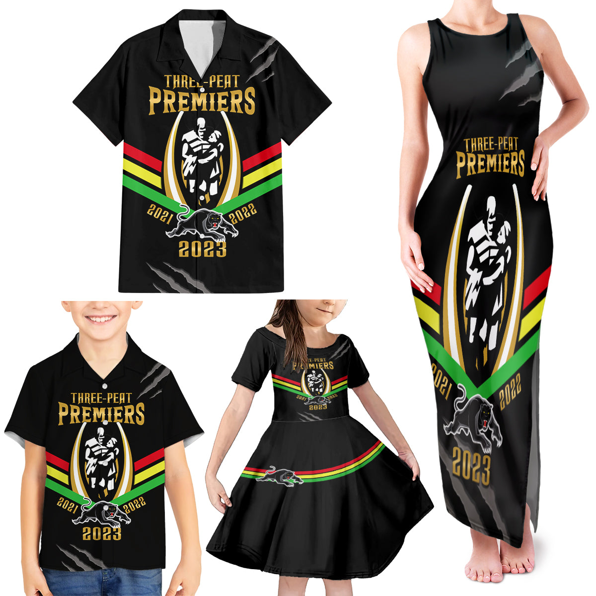 personalised-nrl-panthers-family-matching-tank-maxi-dress-and-hawaiian-shirt-premiers-2023-three-peat-proud-of-our-boys-black