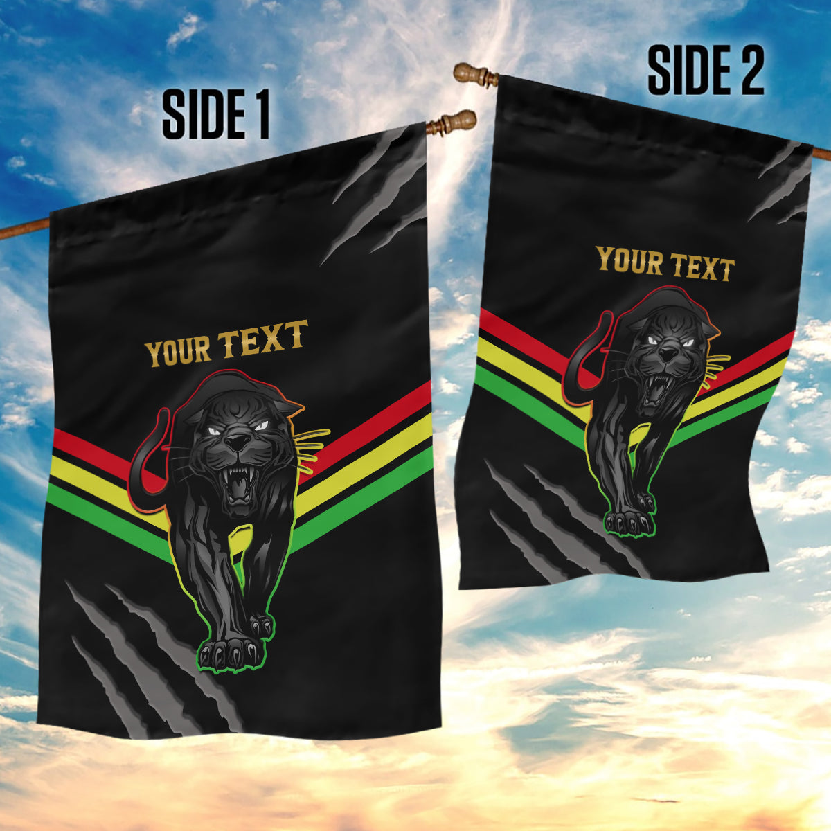 Personalised NRL Panthers Garden Flag Premiers 2023 Three Peat Proud Of Our Boys Black - Vibe Hoodie Shop