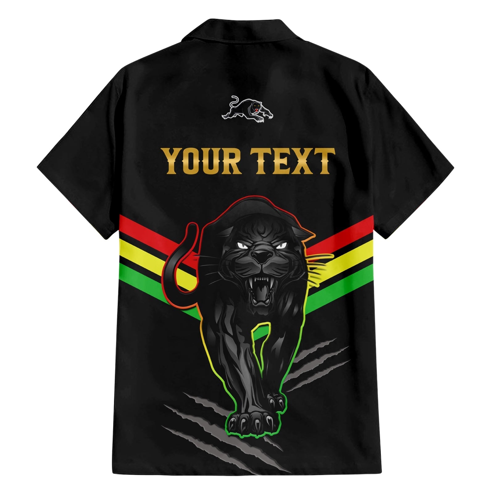 Personalised NRL Panthers Hawaiian Shirt Premiers 2023 Three Peat Proud Of Our Boys Black - Vibe Hoodie Shop
