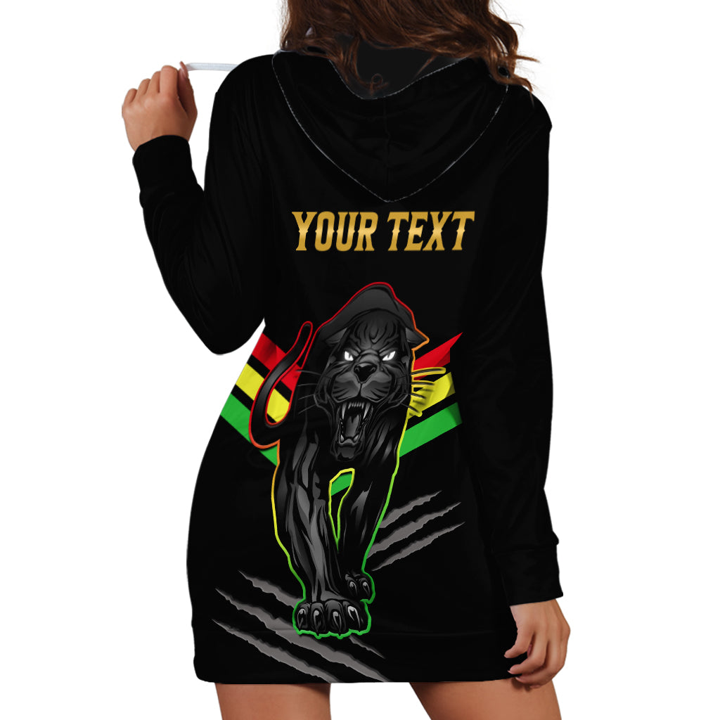 Personalised NRL Panthers Hoodie Dress Premiers 2023 Three Peat Proud Of Our Boys Black - Vibe Hoodie Shop