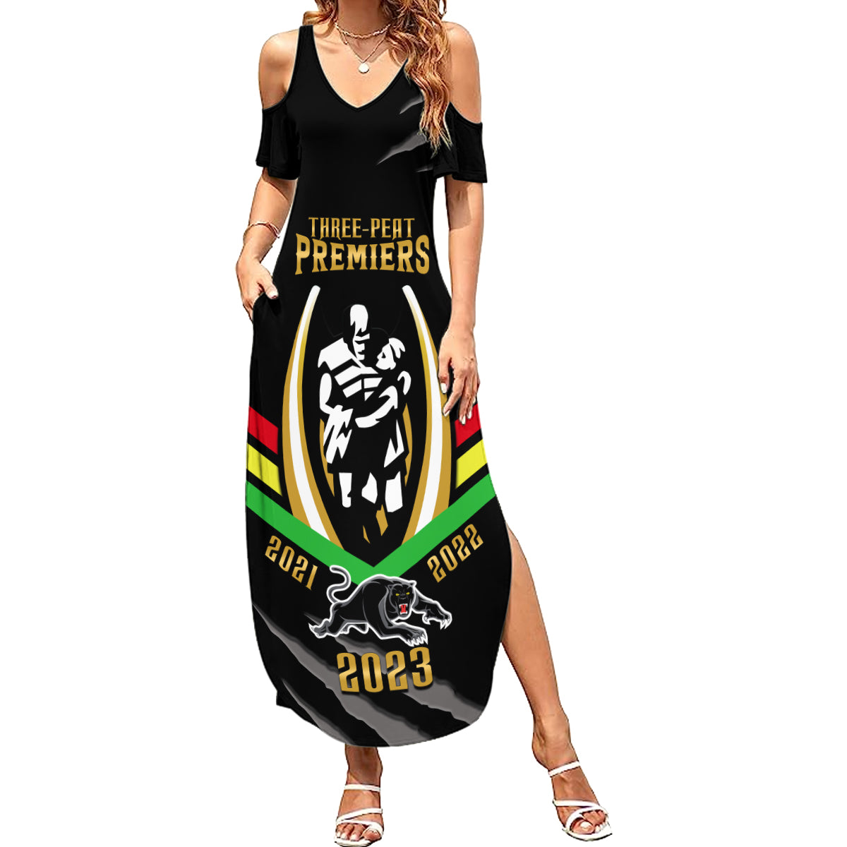 personalised-nrl-panthers-summer-maxi-dress-premiers-2023-three-peat-proud-of-our-boys-black