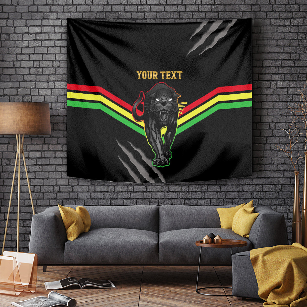 Personalised NRL Panthers Tapestry Premiers 2023 Three Peat Proud Of Our Boys Black - Vibe Hoodie Shop