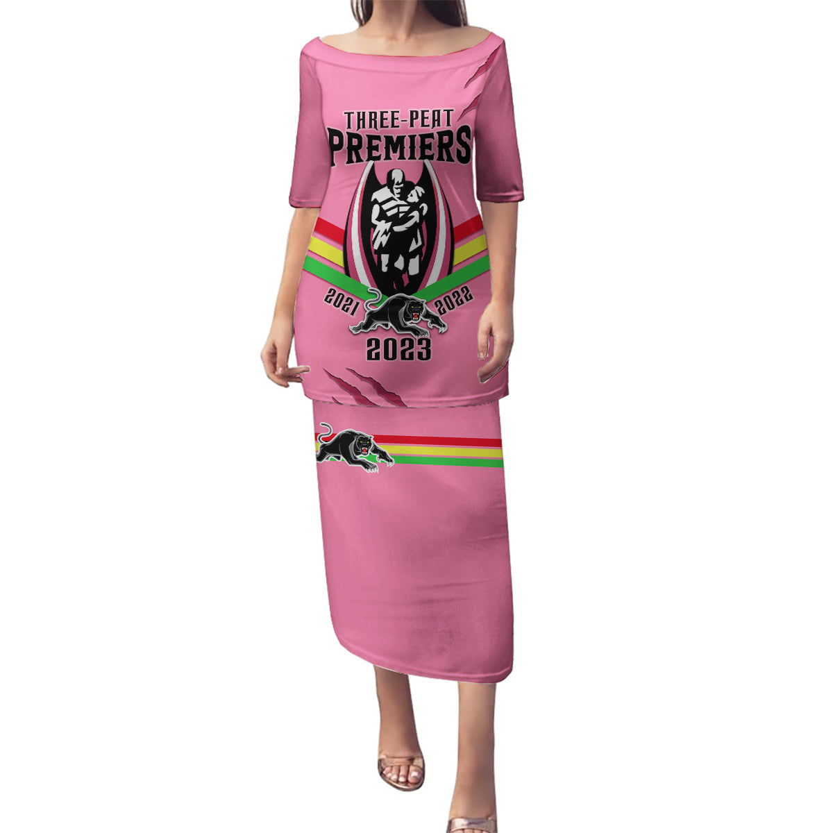 nrl-panthers-family-matching-puletasi-dress-and-hawaiian-shirt-premiers-2023-three-peat-proud-of-our-boys-pink