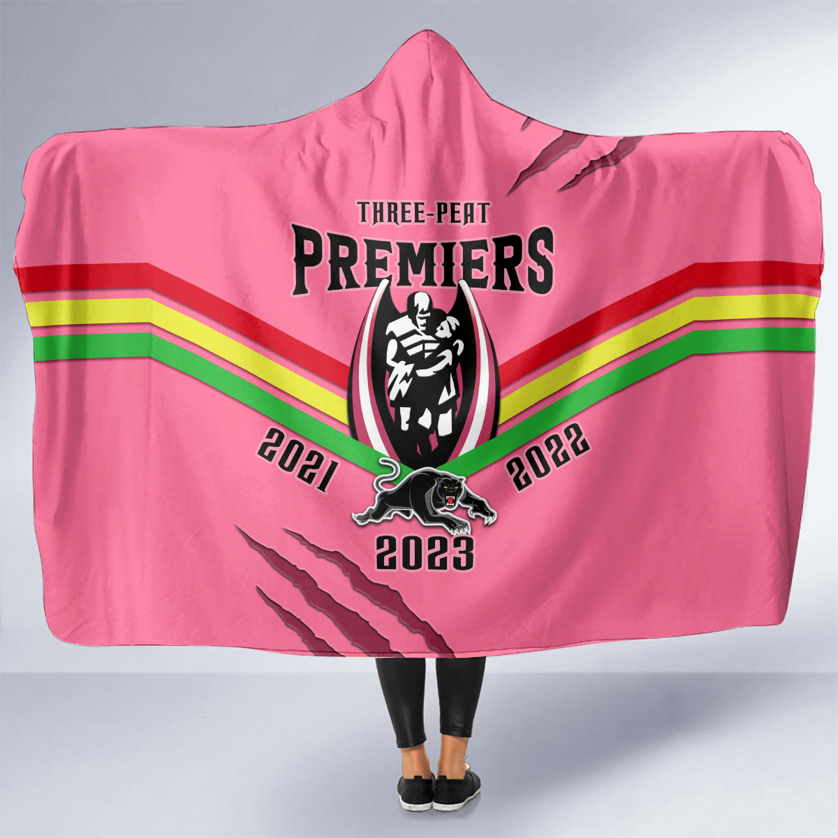 nrl-panthers-hooded-blanket-premiers-2023-three-peat-proud-of-our-boys-pink