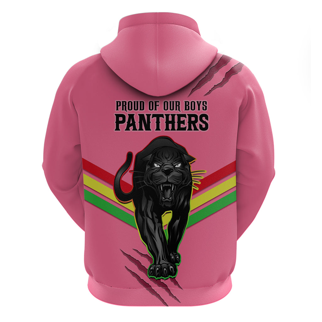 NRL Panthers Hoodie Premiers 2023 Three Peat Proud Of Our Boys Pink - Vibe Hoodie Shop